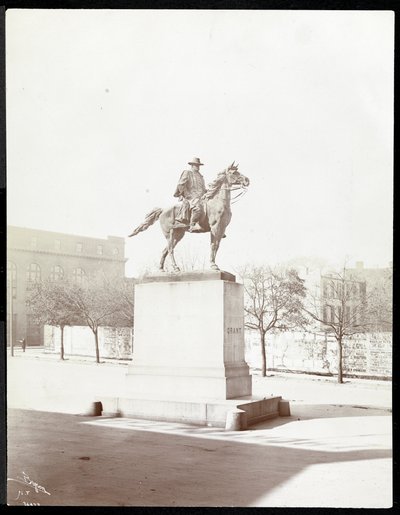 Equestrian Statue of General Ulysses Simpson Grant in Brooklyn, New York, 1908 by Byron Company